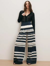 Heron Crossover Waistband Pant by VERONICA BEARD - View 4