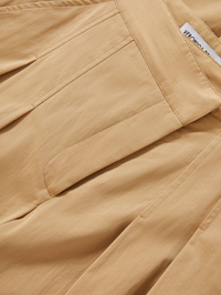 Heron Crossover Waistband Pant in Khaki by VERONICA BEARD - View 3