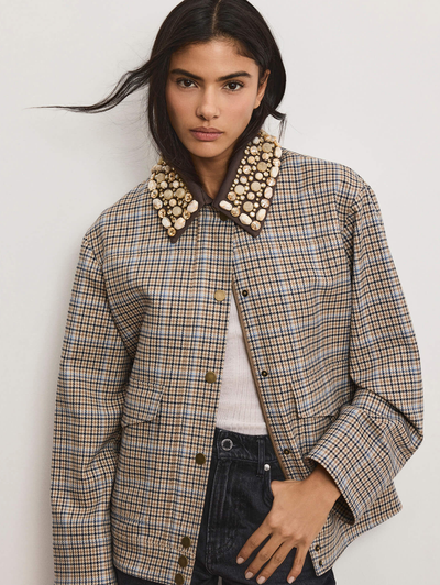 Kasper Plaid Chore Jacket