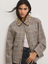 Kasper Plaid Chore Jacket by VERONICA BEARD-MALT MULTI-AMY Atelier