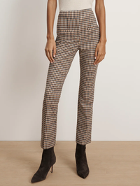 Kean Slim-Leg Pant by VERONICA BEARD-NAVY MULTI HOUND-AMY Atelier