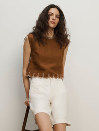 VERONICA BEARD KESSAN TOP IN DEEP OCHRE - 1