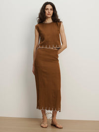 VERONICA BEARD KESSAN TOP IN DEEP OCHRE - 5