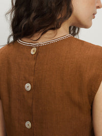 VERONICA BEARD KESSAN TOP IN DEEP OCHRE - 6