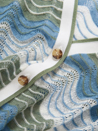 VERONICA BEARD LAURINOR CARDIGAN IN DOVE/SAGE/BLUE RIVER - 3