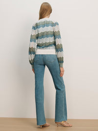 VERONICA BEARD LAURINOR CARDIGAN IN DOVE/SAGE/BLUE RIVER - 4