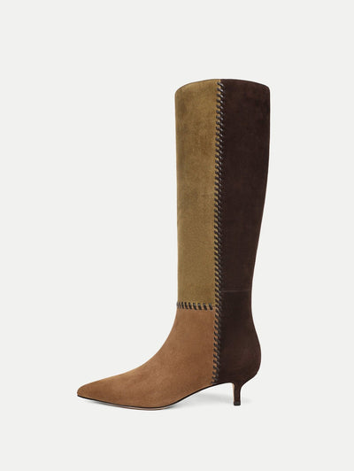 Lisa 45 Tall Whipstitch Boot in Chestnut/fennel/espresso