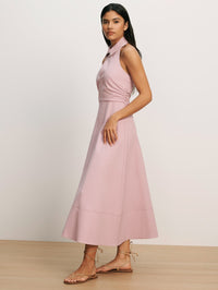 VERONICA BEARD MACKEY DRESS IN PALE ORCHID HAZE - 2