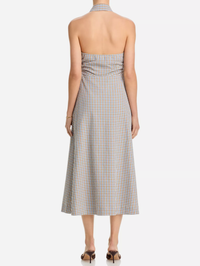 VERONICA BEARD Mackey Plaid Halter Midi Dress in ACORN MULTI – Image 2
