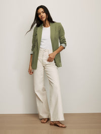 VERONICA BEARD Mccallin Dickey Jacket in Stone Army in Stone Army – Image 2
