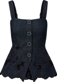 Mirielle Eyelet Tank Top by VERONICA BEARD - View 8