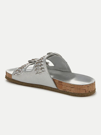 Paige Buckle Sandal in Silver by VERONICA BEARD - View 4