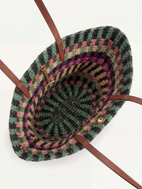 VERONICA BEARD Raffia Anchor Basket Tote in Berry Multi in BERRY MULTI – Image 5