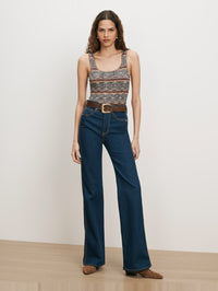 VERONICA BEARD Sandra Tank in Rust Multi – Image 2
