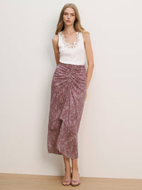 VERONICA BEARD SIRA SKIRT IN ORCHID HAZE MULTI - 1