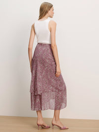 VERONICA BEARD SIRA SKIRT IN ORCHID HAZE MULTI - 5