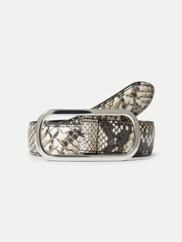 VERONICA BEARD Snake Embossed Loop Belt in Natural Multi – Image 3
