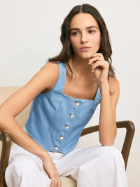 Spensley Denim Vest by VERONICA BEARD-BAYSIDE-AMY Atelier