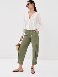 VERONICA BEARD Stapleton Pant in Stone Army in Stone Army – Image 5