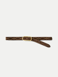VERONICA BEARD Studded Loop Belt in Espresso – Image 1