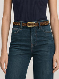 VERONICA BEARD Studded Loop Belt in Espresso – Image 2