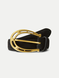 VERONICA BEARD Suede Horseshoe Belt in Black – Image 3