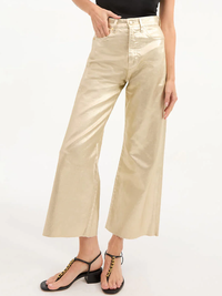 Taylor Cropped Wide-Leg Jean in Gold by VERONICA BEARD-GOLD-AMY Atelier
