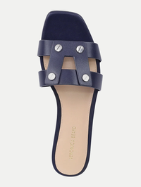 Via Slide Sandal in Navy by VERONICA BEARD - View 3