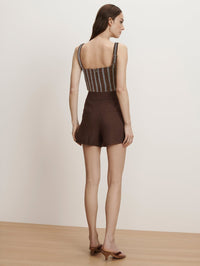 VERONICA BEARD Vonette Tank Top in DARK MOCHA – Image 3