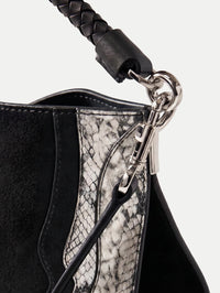 Snake Embossed Veronica Beard Bag in Black Multi