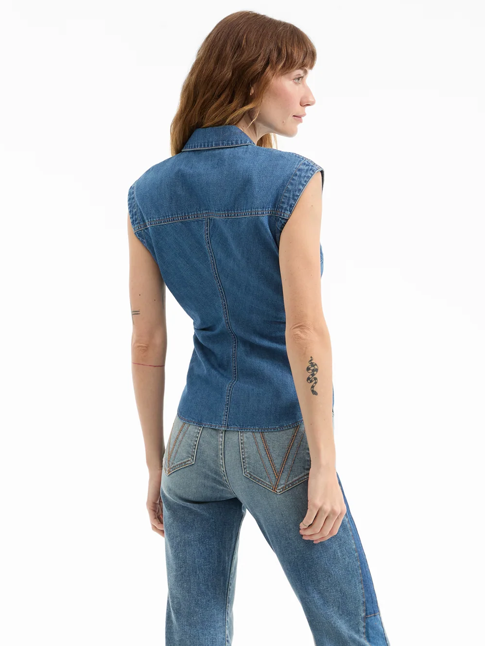 Sera Denim Button-Down Shirt