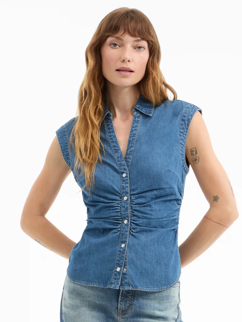 Sera Denim Button-Down Shirt