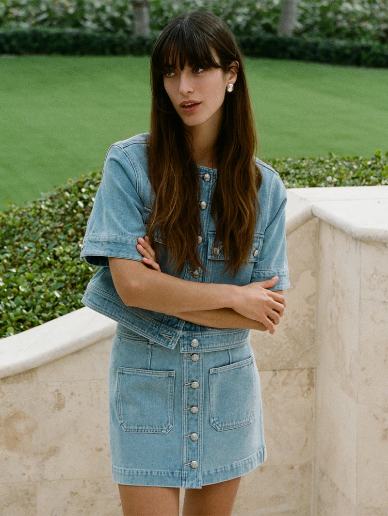 Moxie Denim Mini Skirt