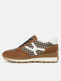 Valentina Brown Suede Houndstooth Sneaker