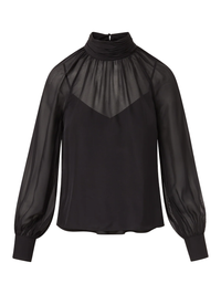 Alyssa Silk Turtleneck Blouse