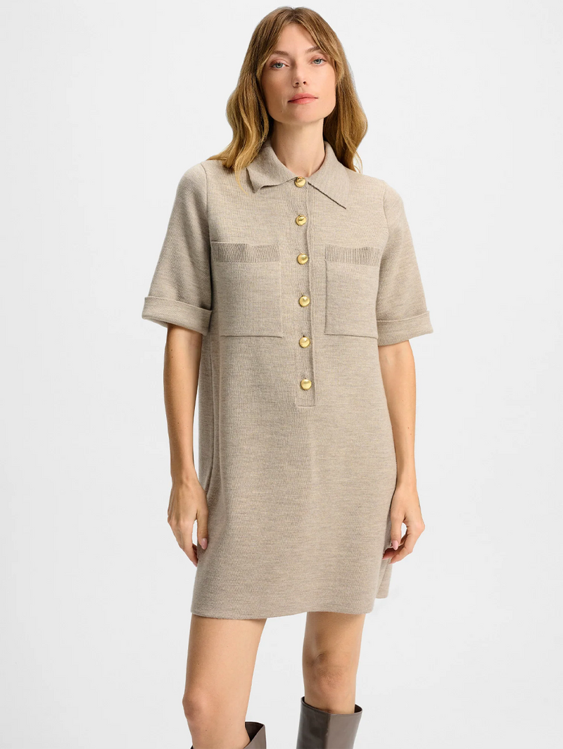 Madden Merino Wool Mini Shirtdress
