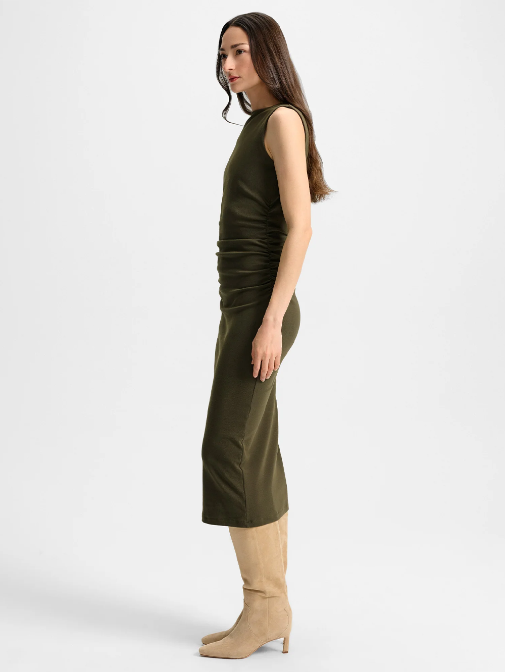 Charissa Stretch-Cotton Midi Dress