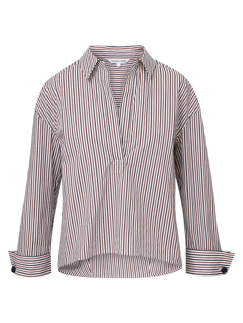 Draymond Striped Cuff-Sleeve Shirt