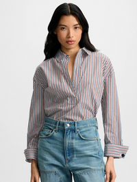 Draymond Striped Cuff-Sleeve Shirt