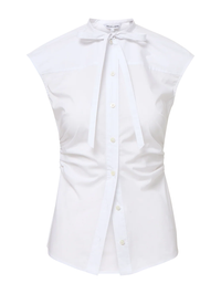 Joon Tie-Neck Button-Down Blouse