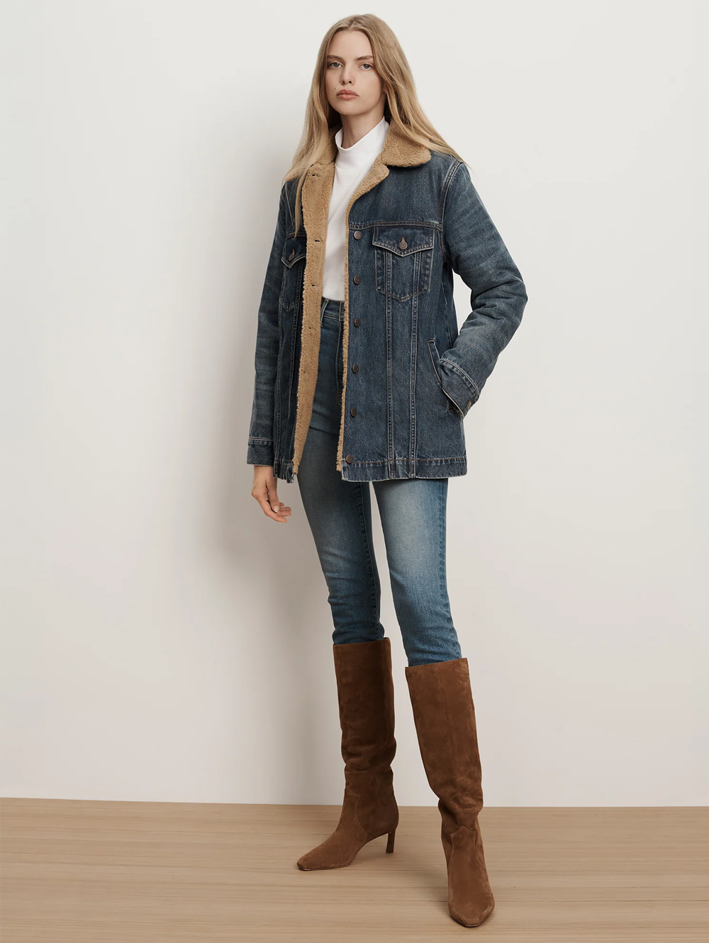 Donna Sherpa Denim Jacket