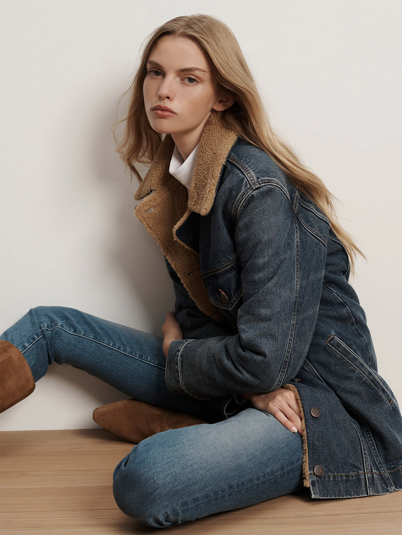 Donna Sherpa Denim Jacket