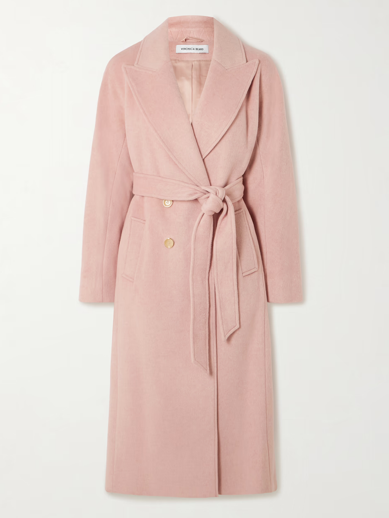 Della Double-Breasted Dickey Coat