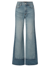 Taylor Color-Block Wide-Leg Jean