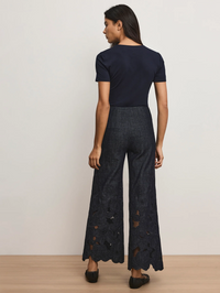 Osborne Wide-Leg Eyelet Pant
