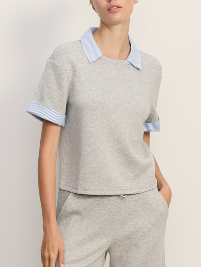 Stuyvesant Mixed Media Top