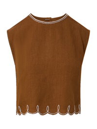 Kessan Sleeveless Linen Top
