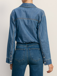 Timothy Twist Button-Up Denim Shirt