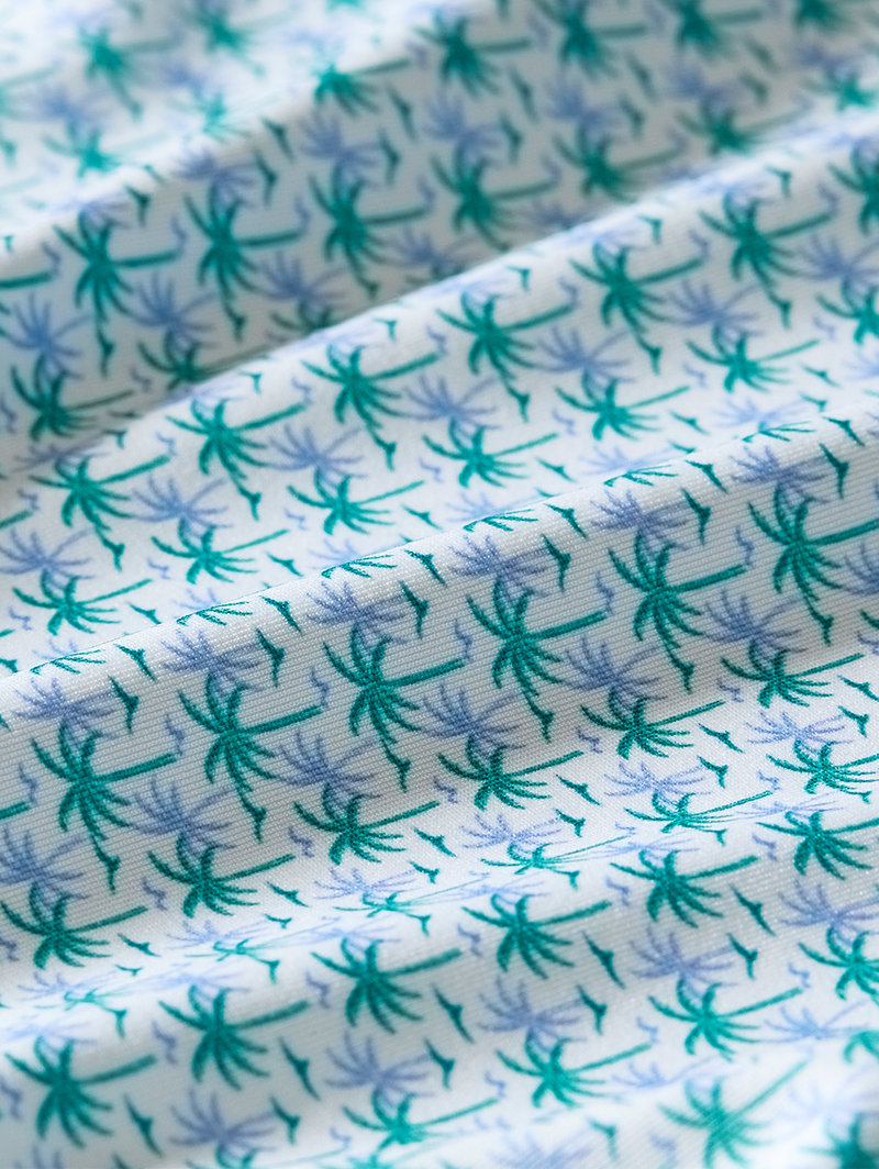 Versa Short Sleeve Polo in White Island Time