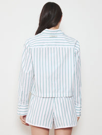 WE-AR4 The CC Shirt in White Green Stripe in 982 WHITE GREEN STRIPE – Image 3